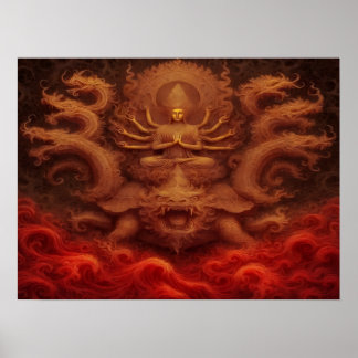 Kosmische Draak Poster
