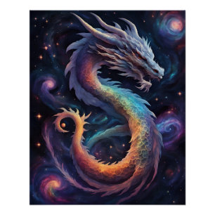 kosmische draak poster perfect poster