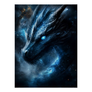 Kosmische Dragon Guardian van de sterren Perfect Poster