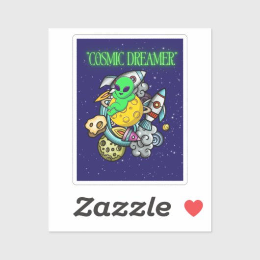 kosmische dromer sticker (Vel)