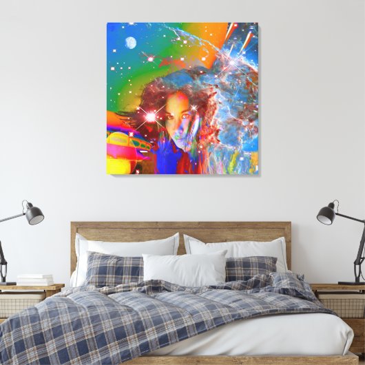 Kosmische Droom Canvas Afdruk (Insitu (Slaapkamer))