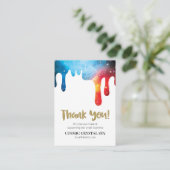 *~* KOSMISCHE DRUPPELS Logo DANK U QR AP8 Review Informatiekaartje (Staand voorkant)