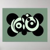 Kosmische echo's: Abstracte cirkelfusie Poster (Voorkant)