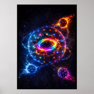 Kosmische Energie Portaal Regenboog Melkweg Sfeer Poster