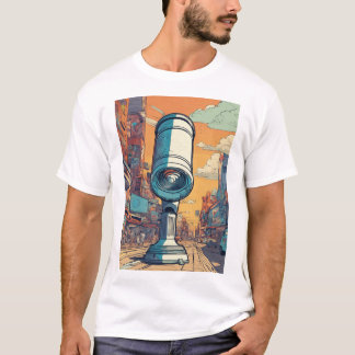 Kosmische Explorer: Vector Comic Art Telescoop T-shirt