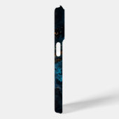 Kosmische Explosie Blauw en Goud Abstract Case-Mate iPhone Case (Achterkant / Rechts)