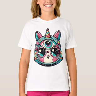 Kosmische Feline Fantasy T-shirt