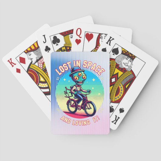 kosmische fietser pokerkaarten (Achterkant)