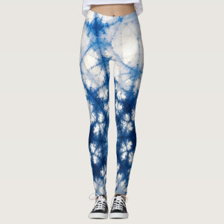 Kosmische Fractale Energie Kunst | Blauwe Geometri Leggings