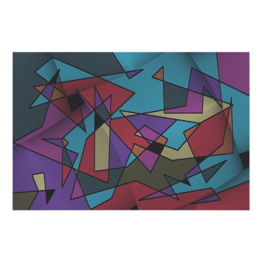 Kosmische Geometrie Explosie Perfect Poster (Voorkant)