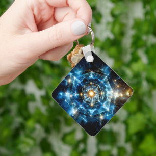 Kosmische Geometrie Mandala Ster Heelal Abstract Sleutelhanger