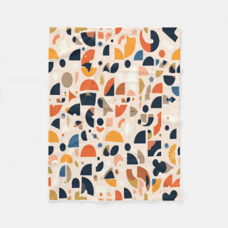 Kosmische Geometrie: Retro Abstracte Vormen Fleece Deken