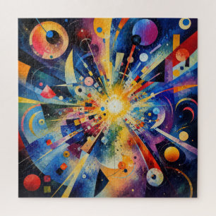 Kosmische Geometrische Explosie Abstract Legpuzzel