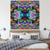 kosmische gewikkelde doek canvas afdruk (Insitu (Slaapkamer))