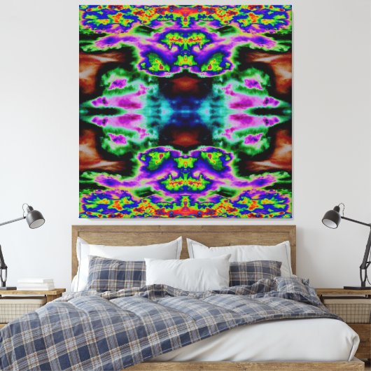 kosmische gewikkelde doek canvas afdruk (Insitu (Slaapkamer))