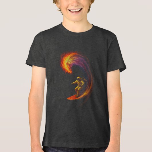 Kosmische Golfrijder Tri-Blend Shirt (Voorkant)