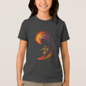 Kosmische Golfrijder Tri-Blend Shirt (Voorkant)