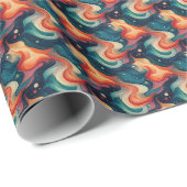 kosmische golven cadeaupapier (Rol Hoek)