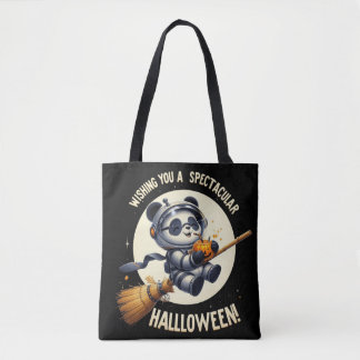 Kosmische Halloween: Panda-astronaut geniet van po Draagtas