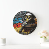 Kosmische Harmonie: Astronaut wandklok Grote Klok (Huis)