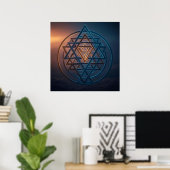 Kosmische Harmonie: Het Eeuwige Embleem Poster (Thuiskantoor)