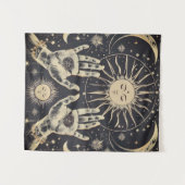 🌙 Kosmische Harmonie Zon & Maan Tapijt Wandkleed (Voorkant (horizontaal))