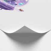 Kosmische Heksenkat Kristallen Bal Kawaii Cadeaupa Cadeaupapier (Hoek)