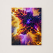 Kosmische heldere kleuren in nevel exploderen in d legpuzzel (Verticaal)