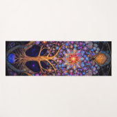 Kosmische hemelse levensboom yogamat (Voorkant (horizontaal))