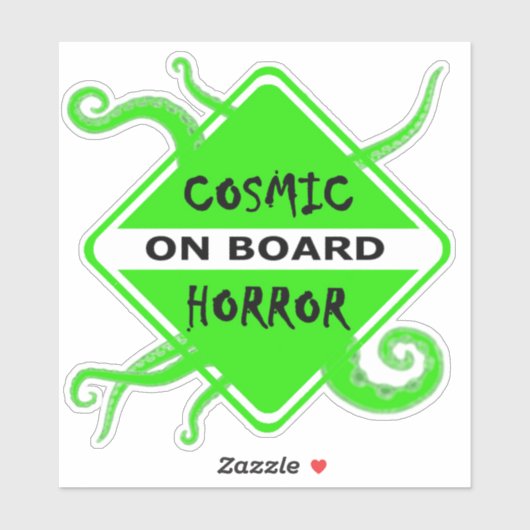 Kosmische Horror aan boord Medium Window Decal Sticker (Vel)