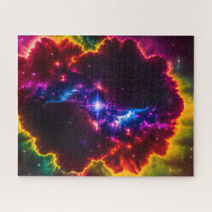 Kosmische Indigo Fantasy Cloud met Starry Center Legpuzzel