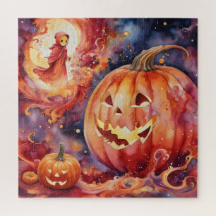 Kosmische Jack-o'-Lanterns: een Halloween-fantasie Legpuzzel