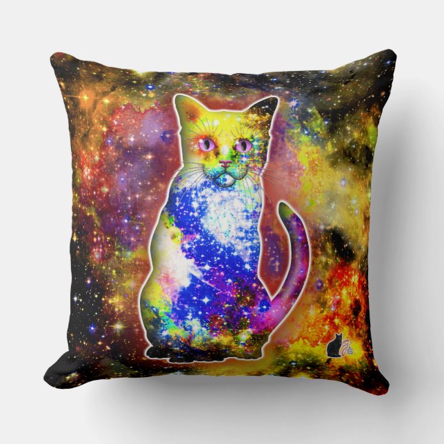 Kosmische Kat Beta Kussen (Voorkant)