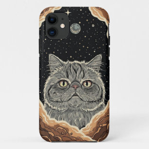 Kosmische Kat iPhone 11 Hoesje