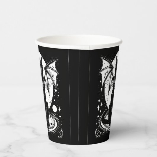 Kosmische Kat Kat Kat I Papieren Bekers (Rechts)