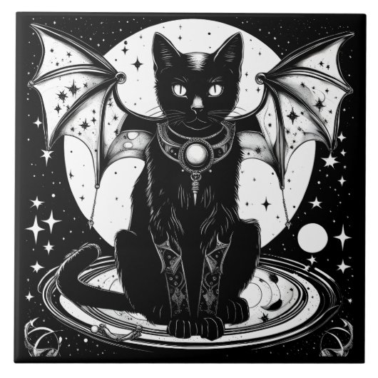 Kosmische Kat Kat Kat I Tegeltje (Voorkant)