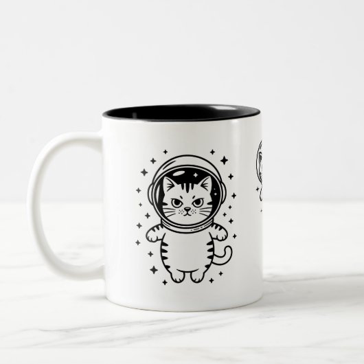 Kosmische Kat Mok – Ruimte Kat Vibes (Links)