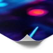 Kosmische kat op Disco MuShrooms Poster (Hoek)