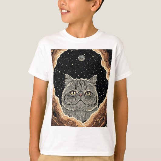 Kosmische Kat T-shirt (Voorkant)