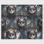 kosmische katten cadeaupapier (Vlak)