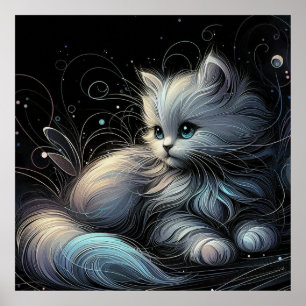 kosmische kattengeest poster