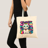 Kosmische Kitty Kat Tote Bag (Voorkant (product))