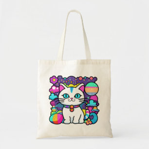Kosmische Kitty Kat Tote Bag