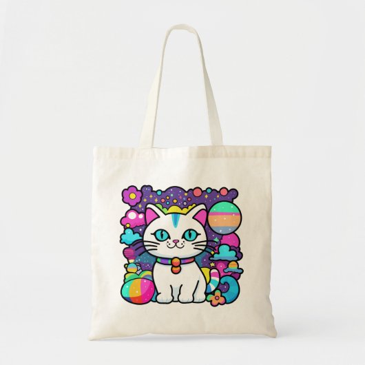 Kosmische Kitty Kat Tote Bag (Voorkant)