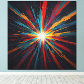 kosmische kleurenuitbarsting canvas afdruk (Insitu (Houten vloer))