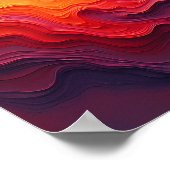 Kosmische kleurrijke horizon - Levendige Abstracte Poster (Hoek)