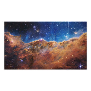 Kosmische kliffen in de Carina-nevel James Webb Foto Afdruk