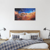 Kosmische kliffen in de Carinanevel | James Webb | Canvas Afdruk (Insitu (Slaapkamer))