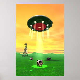 Kosmische Koe Abductie Poster