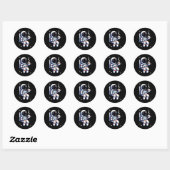 Kosmische koffiepauze: Astro Java - Space Sipper Ronde Sticker (Vel)